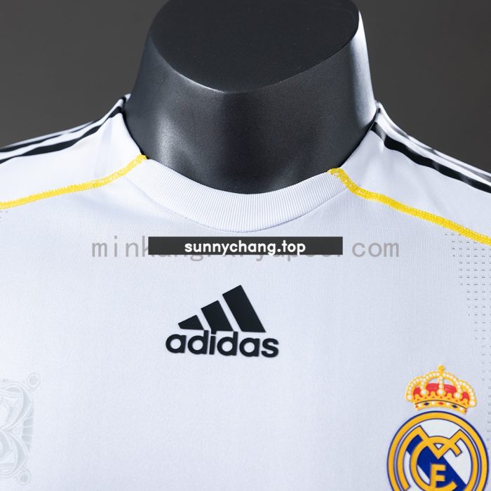 Real Madrid 0910 Home Long Sleeve Player Version Retro Jersey - 图片 8