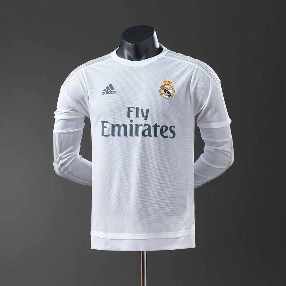 JER-11363_1 Real Madrid 15/16 Home Long Sleeve Player Version Retro Jersey - 图片 1