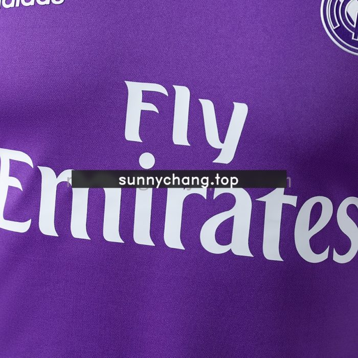 Real Madrid 16/17 Away Long Sleeve Player Version Retro Jersey - 图片 6