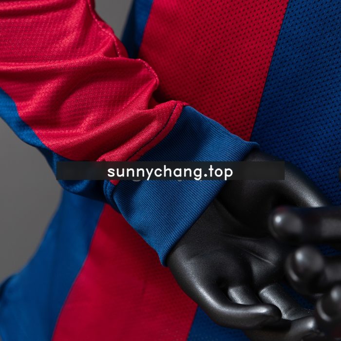 Barcelona 10/11 Home Long Sleeve Player Version Retro Jersey - 图片 2