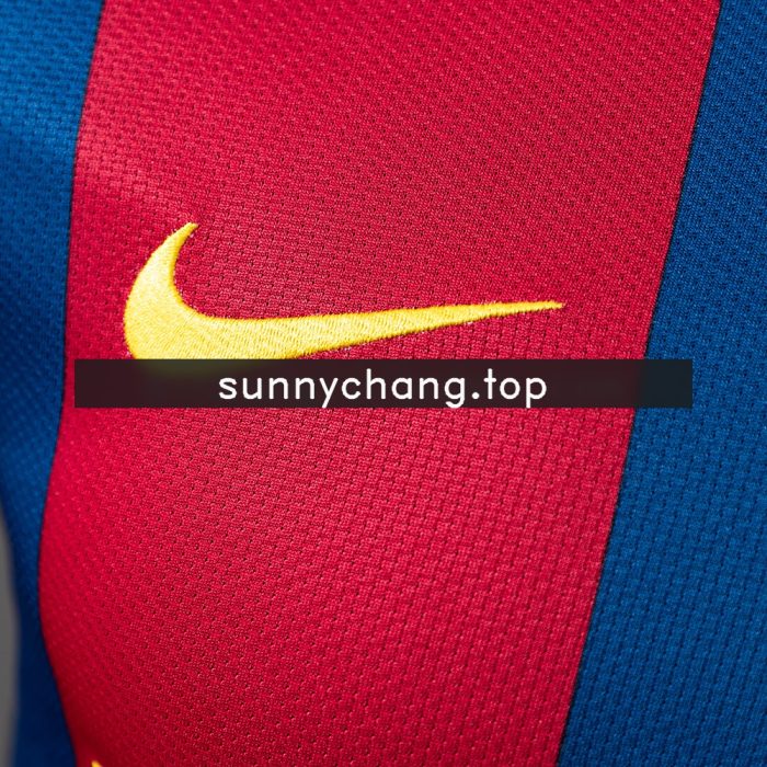 Barcelona 10/11 Home Long Sleeve Player Version Retro Jersey - 图片 4