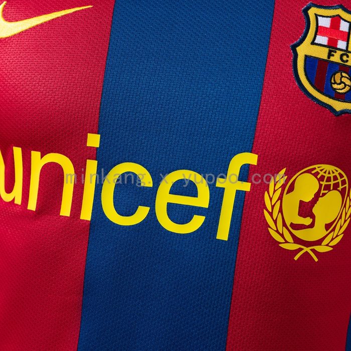 Barcelona 10/11 Home Long Sleeve Player Version Retro Jersey - 图片 6