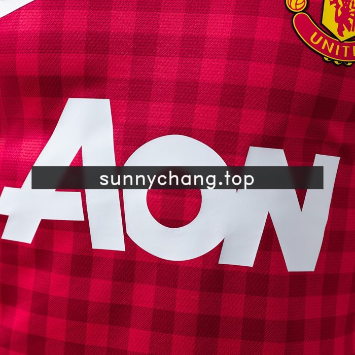M-U 12/13 Home Long Sleeve Player Version Retro Jersey - 图片 6