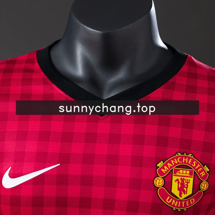 M-U 12/13 Home Long Sleeve Player Version Retro Jersey - 图片 7