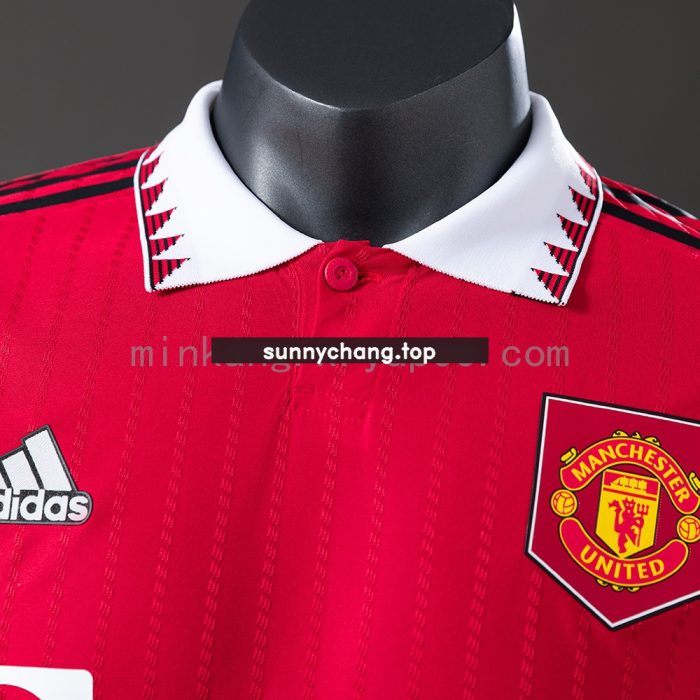 M-U 22/23 Home Long Sleeve Player Version Retro Jersey - 图片 7