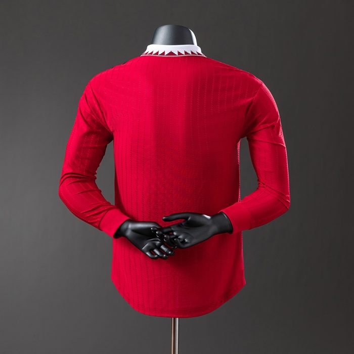M-U 22/23 Home Long Sleeve Player Version Retro Jersey - 图片 8