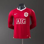 M-U 06/07 Home Long Sleeve Player Version Retro Jersey
