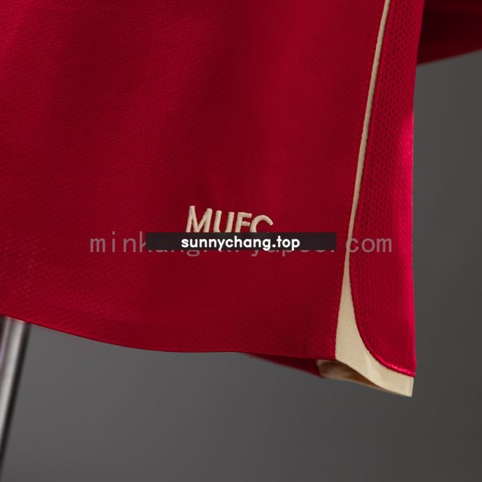 M-U 06/07 Home Long Sleeve Player Version Retro Jersey - 图片 3