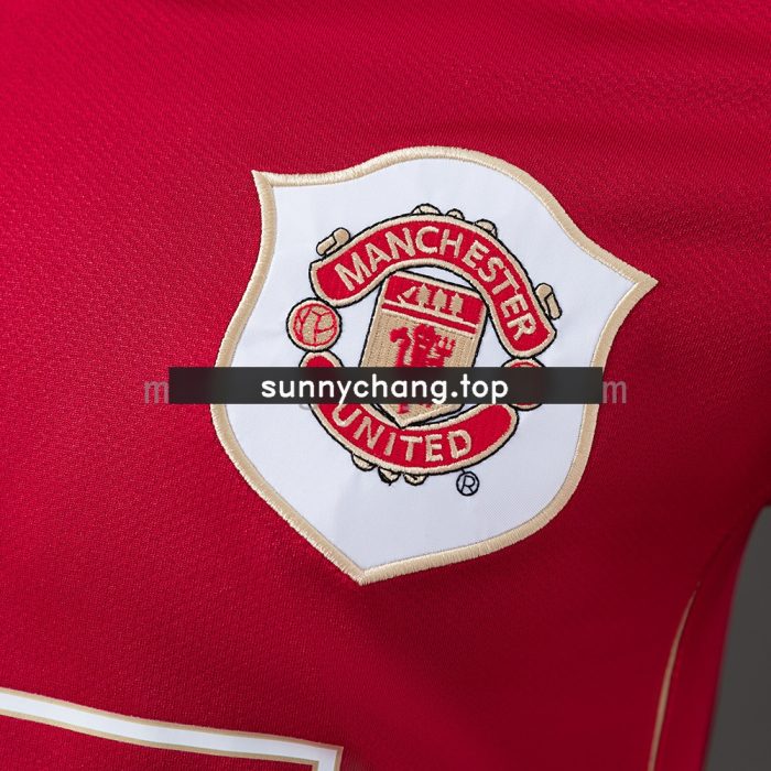 M-U 06/07 Home Long Sleeve Player Version Retro Jersey - 图片 5