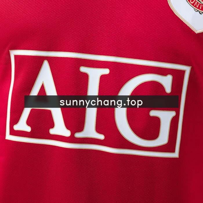 M-U 06/07 Home Long Sleeve Player Version Retro Jersey - 图片 6