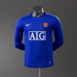 M-U 08/09 Third Away Long Sleeve Player Version Retro Jersey