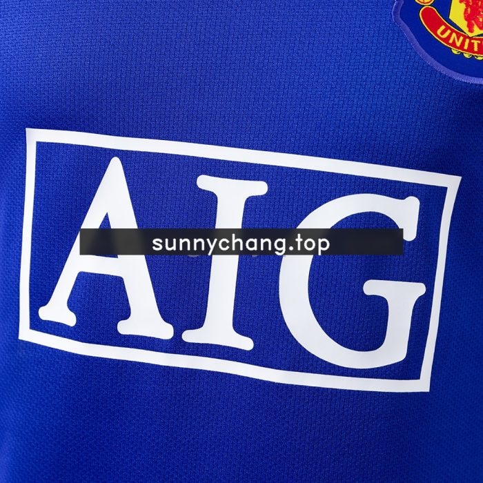 M-U 08/09 Third Away Long Sleeve Player Version Retro Jersey - 图片 6