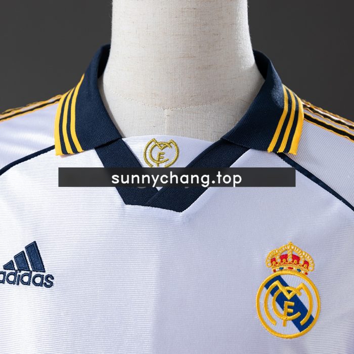 Real Madrid 98/00 Home Long Sleeve Retro Jersey - 图片 6