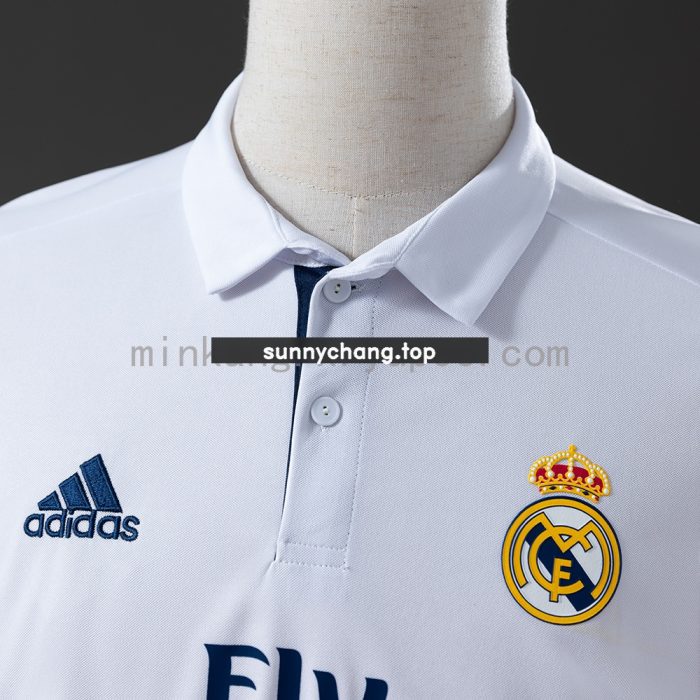 Real Madrid 16/17 Home Long Sleeve Retro Jersey - 图片 7