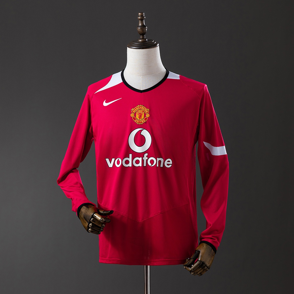 JER-11389_1 Manchester United 2004-06 Home Long Sleeve Retro Jersey - 图片 1