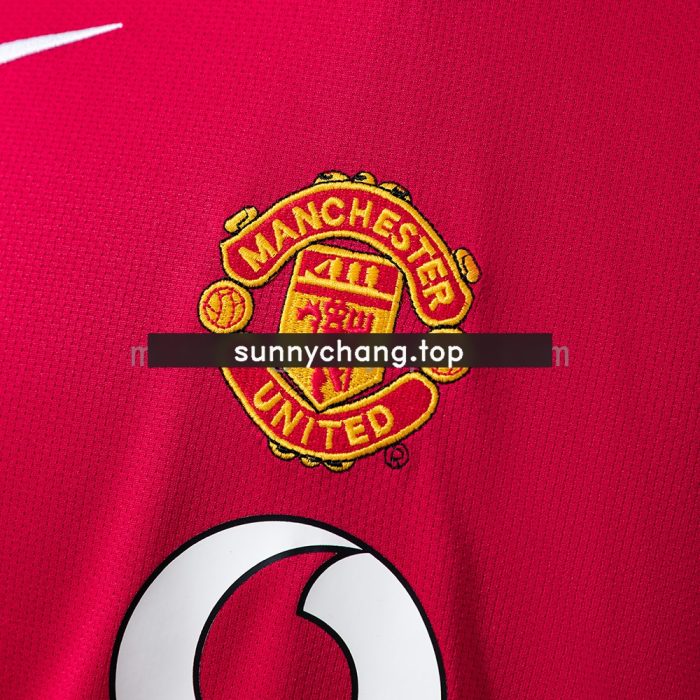 Manchester United 2004-06 Home Long Sleeve Retro Jersey - 图片 4