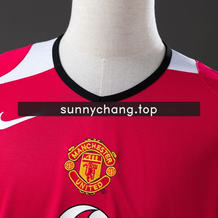 Manchester United 2004-06 Home Long Sleeve Retro Jersey - 图片 6