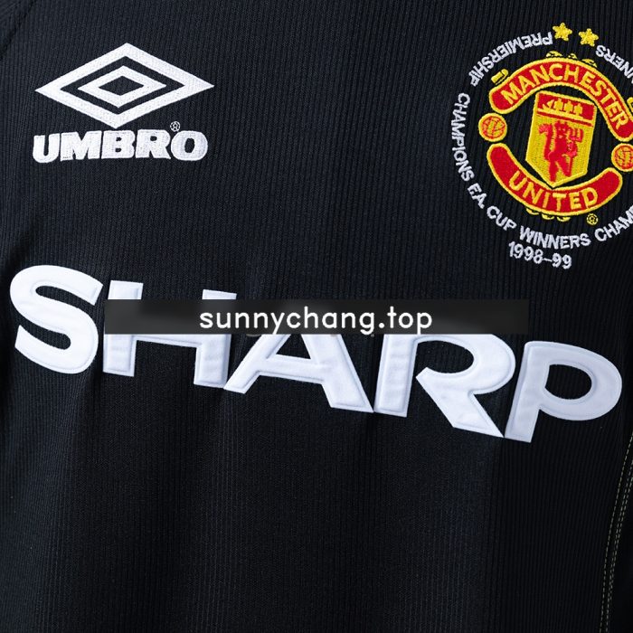 M-U 98/99 2nd Away (Champions League Edition) Long Sleeve Retro Jersey - 图片 5