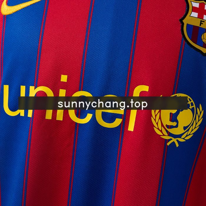 Barcelona 09/10 Home Long Sleeve Retro Jersey - 图片 6