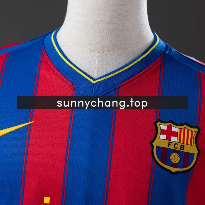 Barcelona 09/10 Home Long Sleeve Retro Jersey - 图片 7