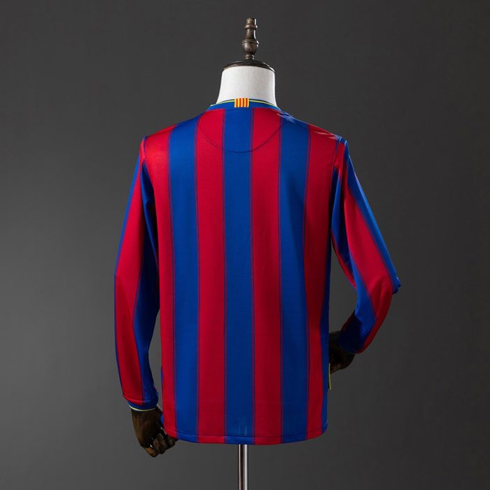 Barcelona 09/10 Home Long Sleeve Retro Jersey - 图片 8