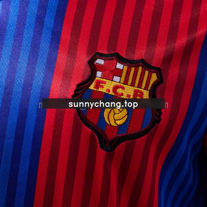 Barcelona 1992 Home Long Sleeve Retro Jersey - 图片 4