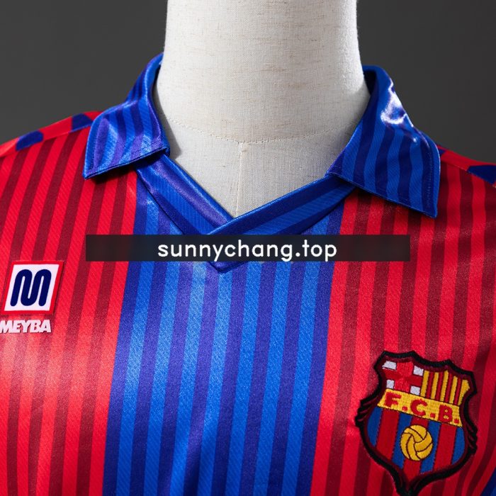 Barcelona 1992 Home Long Sleeve Retro Jersey - 图片 5