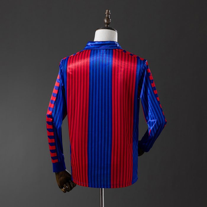 Barcelona 1992 Home Long Sleeve Retro Jersey - 图片 6