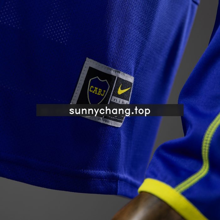 Retro Long Sleeve Boca Juniors 03/04 Home - 图片 2
