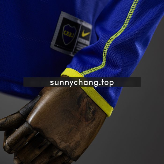 Retro Long Sleeve Boca Juniors 03/04 Home - 图片 3