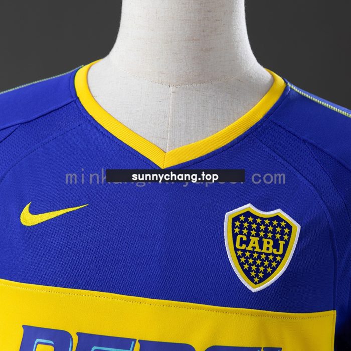 Retro Long Sleeve Boca Juniors 03/04 Home - 图片 7