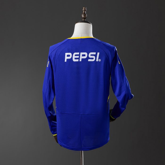 Retro Long Sleeve Boca Juniors 03/04 Home - 图片 8