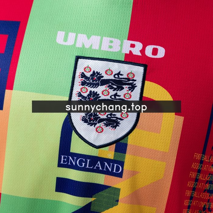 England 1996 Goalkeeper Long Sleeve Retro Jersey - 图片 4