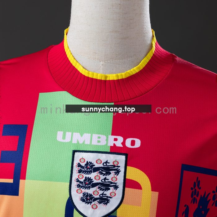 England 1996 Goalkeeper Long Sleeve Retro Jersey - 图片 5