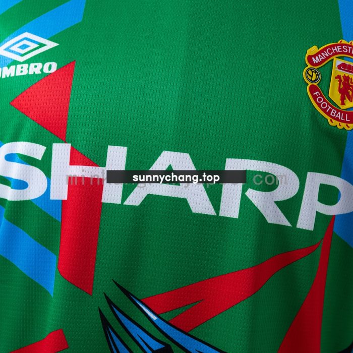 M-U 92/94 Goalkeeper Long Sleeve Retro Jersey - 图片 5