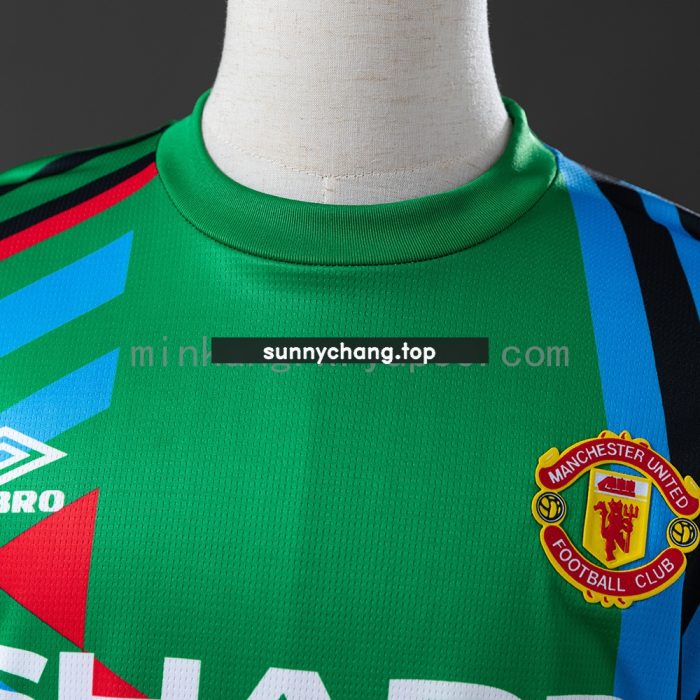 M-U 92/94 Goalkeeper Long Sleeve Retro Jersey - 图片 6
