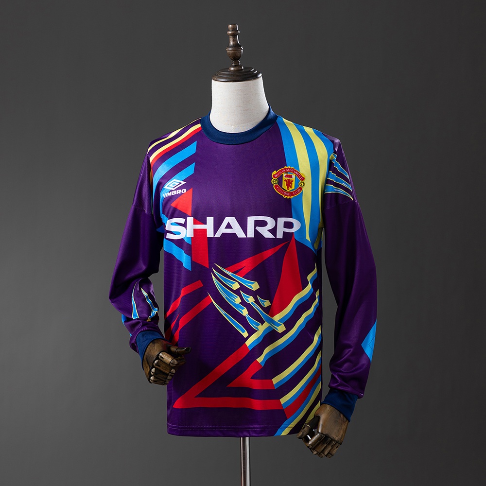 JER-11407_1 M-U 92/94 Goalkeeper Long Sleeve Retro Jersey - 图片 1