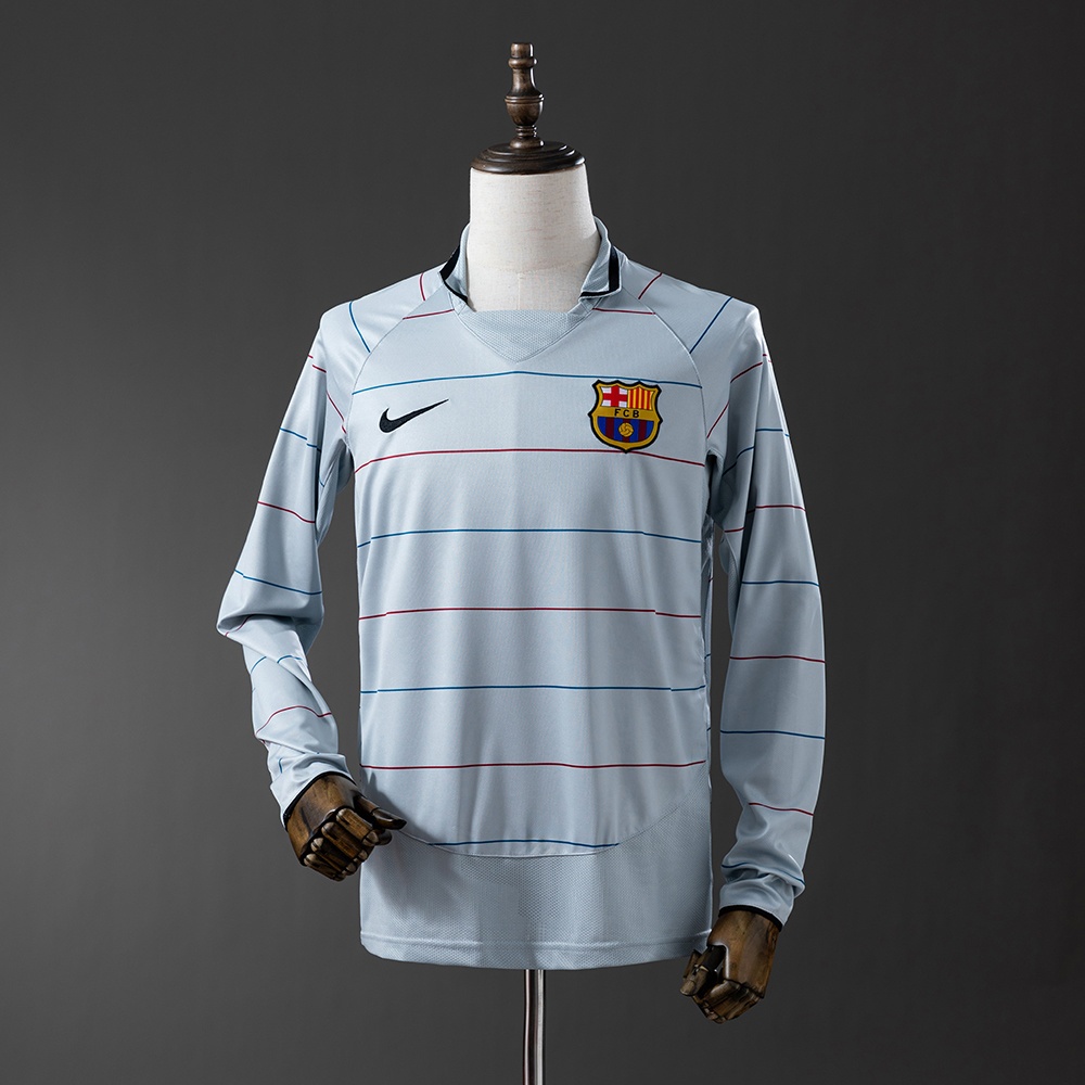 JER-11412_1 Barcelona 03/04 Away Retro Long Sleeve Jersey - 图片 1