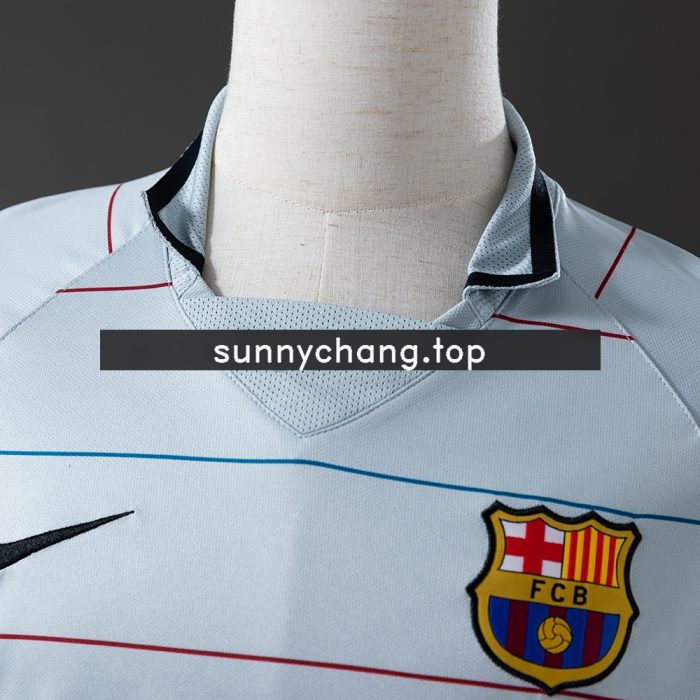Barcelona 03/04 Away Retro Long Sleeve Jersey - 图片 5