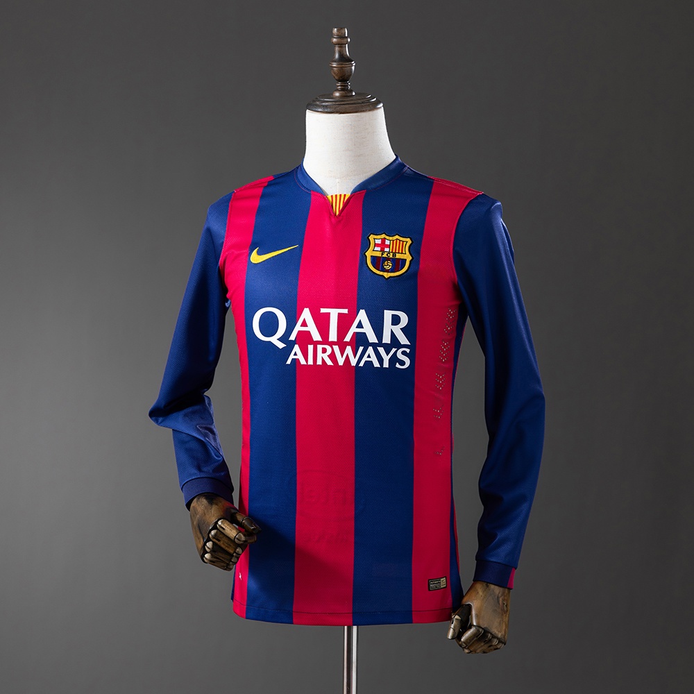JER-11413_1 Barcelona 2014/15 Home Long Sleeve Retro Jersey - 图片 1