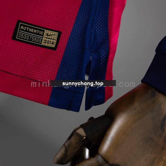 Barcelona 2014/15 Home Long Sleeve Retro Jersey - 图片 2