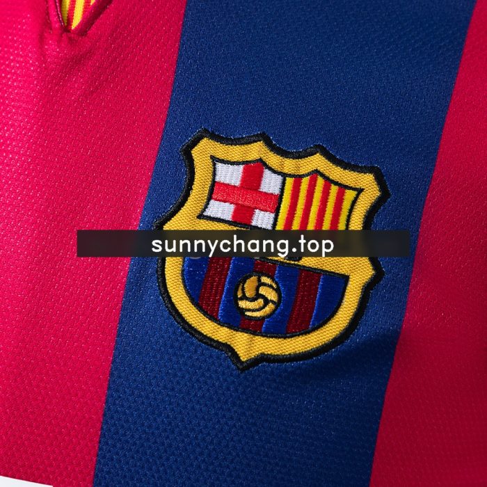 Barcelona 2014/15 Home Long Sleeve Retro Jersey - 图片 5