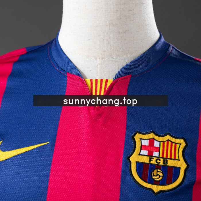 Barcelona 2014/15 Home Long Sleeve Retro Jersey - 图片 7