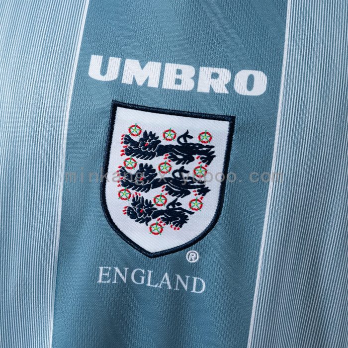England 1996 Away Long Sleeve Retro Jersey - 图片 3
