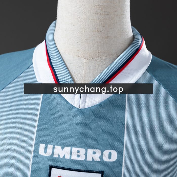 England 1996 Away Long Sleeve Retro Jersey - 图片 4