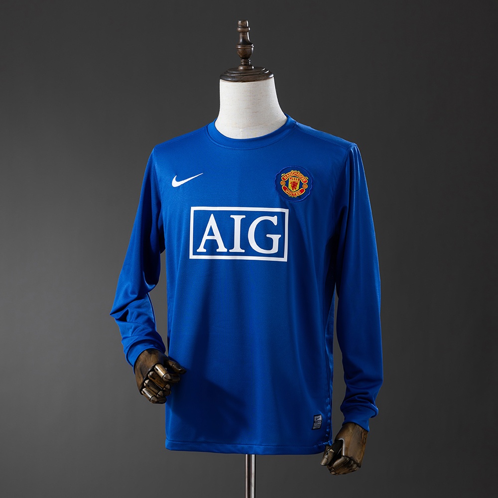 JER-11417_1 M-U 2008/09 Second Away Long Sleeve Retro Jersey - 图片 1