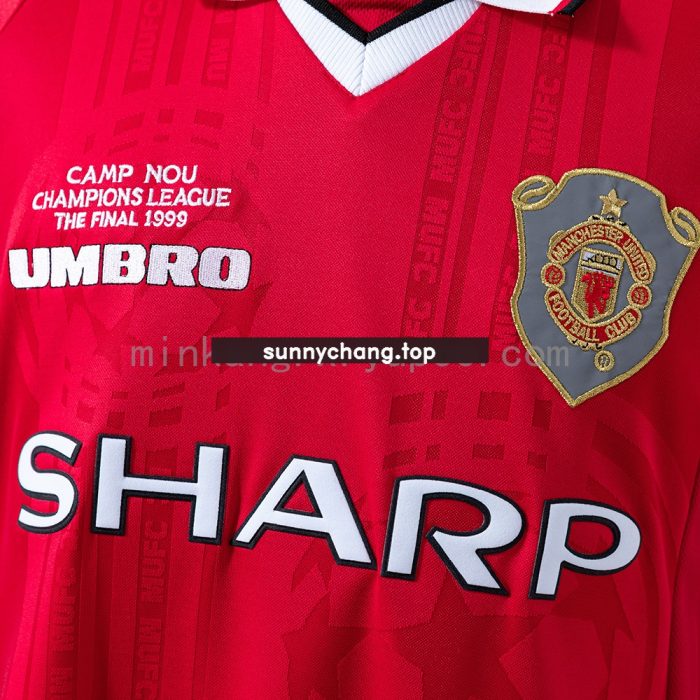 M-U 1999/00 Home Long Sleeve Retro Jersey - 图片 6