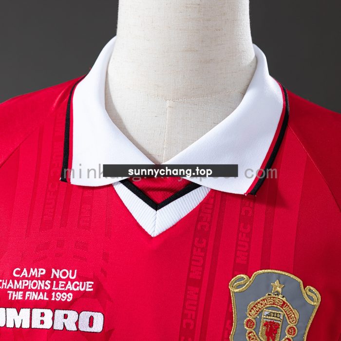 M-U 1999/00 Home Long Sleeve Retro Jersey - 图片 7