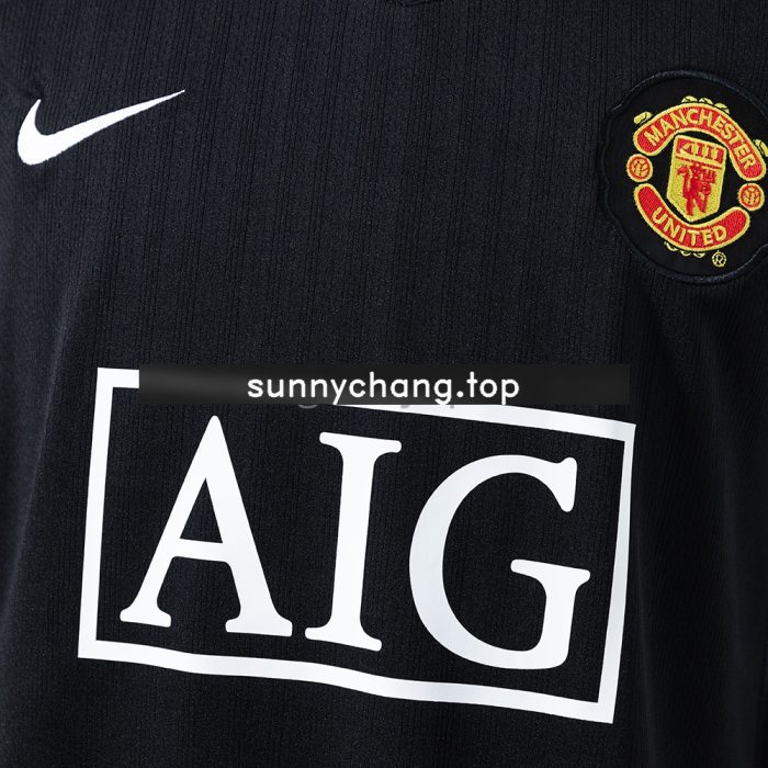 Retro Long Sleeve Manchester United 07/08 Black - 图片 6