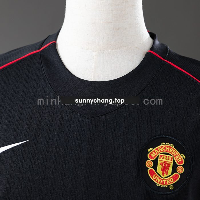 Retro Long Sleeve Manchester United 07/08 Black - 图片 7